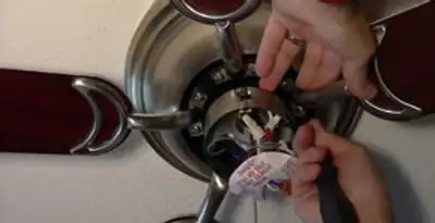 Ceiling fan installation with electrical wiring and mounting by professional electrician in Scottsdale, AZ