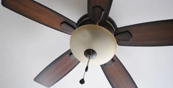 Fully installed ceiling fan with balanced blades and light fixture in Scottsdale, AZ