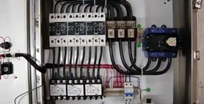 Electrical panel installation with organized circuit breakers and wiring in Scottsdale, AZ