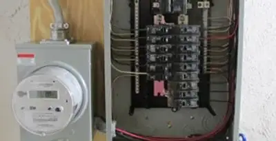 electrical panel upgrade service showing outdated electrical panel prepared for professional replacement in Scottsdale, AZ