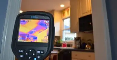 home energy audit service using thermal imaging to evaluate electrical efficiency inside a home in Scottsdale, AZ