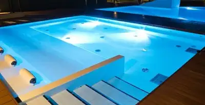 pool light installation and repair services providing modern illuminated pool lighting in Scottsdale, AZ
