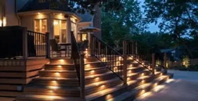 Residential electrician installing outdoor lighting for home safety in Scottsdale, AZ