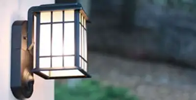 security light installation services with professionally mounted exterior wall light in Scottsdale, AZ